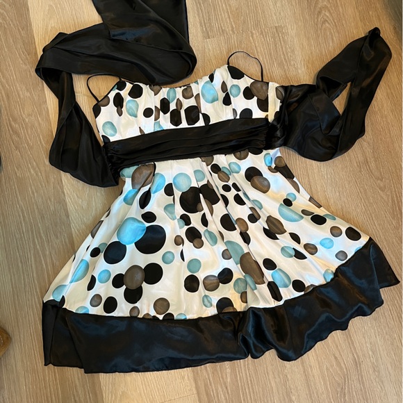 Trixxi Satin Polka Dot Dress - Picture 6 of 10